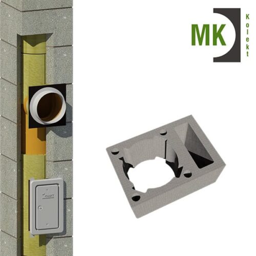 MK Kolekt keraamiline moodulkorsten 1 suitsukäigu ja ventilatsioonikanaliga ⌀180-200mm